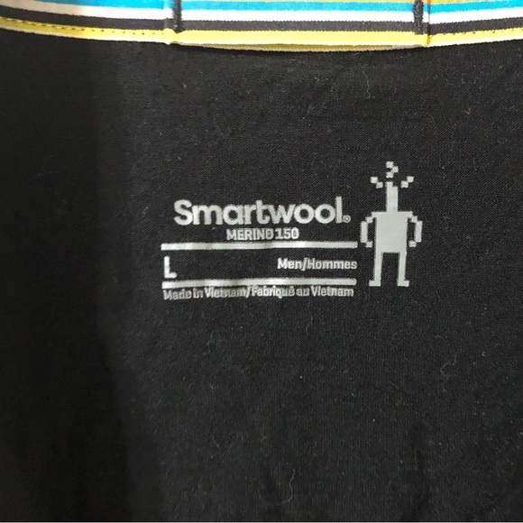 Smartwool Men's Merino 150 Wool Black 1/4 Zip-Up Sweater - Size Large - Picture 4 of 8